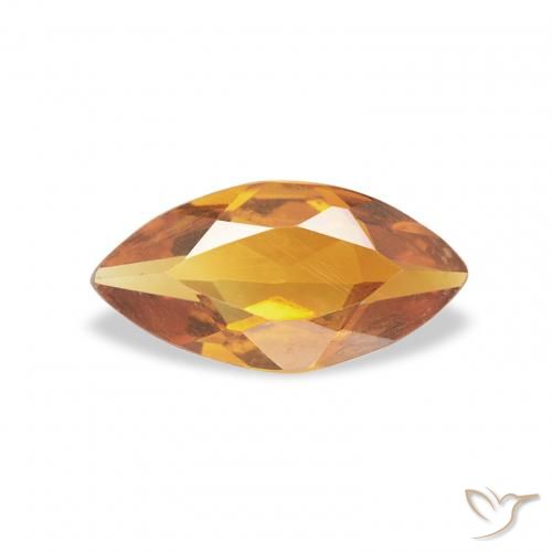 0.43ct 天然 ミディアムオレンジ シトリン, マーキーズ, VS