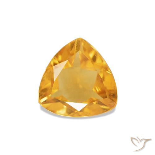 0.59ct Medium Light Orange-Gold シトリン, トリリオン, VVS-VS