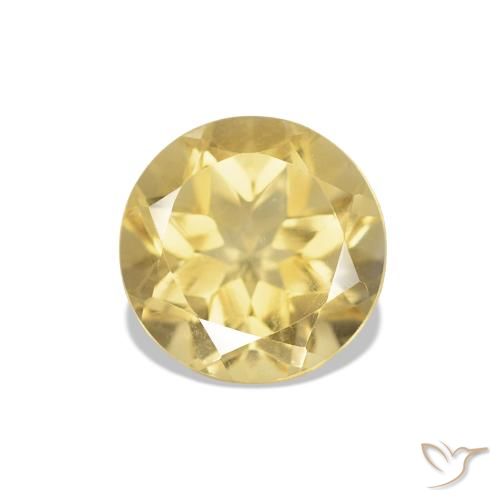 1.18ct ライトイエロー シトリン, ラウンド, VVS-VS
