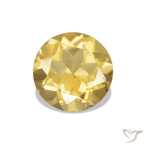 1.15ct 薄いゴールド シトリン 宝石, ラウンド, VVS-VS