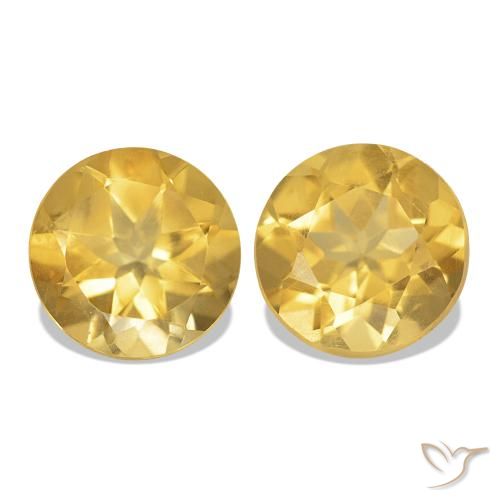 Shop natural 2.47ct 薄いゴールデンイエロー シトリン gems, ラウンドカット, from ブラジル at GemSelect. In stock, global shipping!