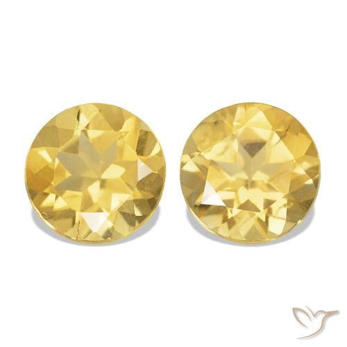 Shop natural 2.01ct 薄いゴールデンイエロー シトリン gems, ラウンドカット, from ブラジル at GemSelect. In stock, global shipping!