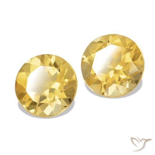 Shop natural 2.01ct 薄いゴールデンイエロー シトリン gems, ラウンドカット, from ブラジル at GemSelect. In stock, global shipping!