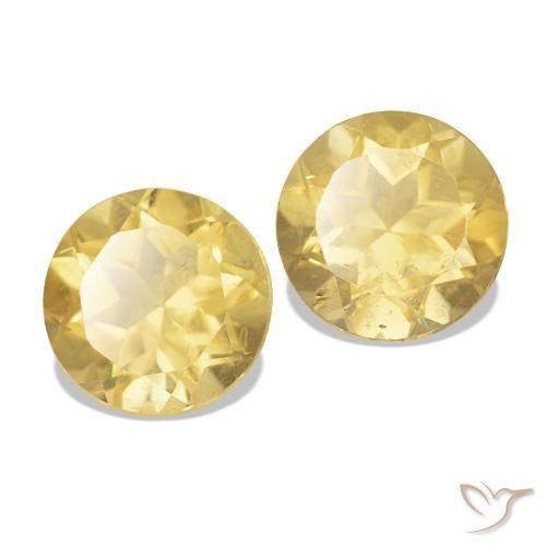 Shop natural 2.41ct 薄いゴールド シトリン gems, ラウンドカット, from ブラジル at GemSelect. In stock, global shipping!
