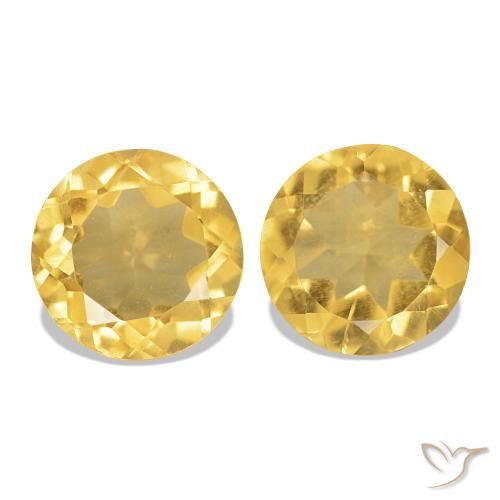 Shop natural 2.10ct ミディアムゴールデン シトリン gems, ラウンドカット, from ブラジル at GemSelect. In stock, global shipping!