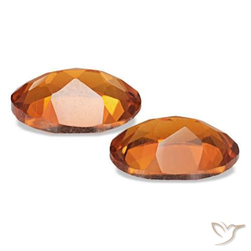 1.34カラットの天然Medium Dark-Orangeシトリン（7.1×5.1 mm・オーバルカット）