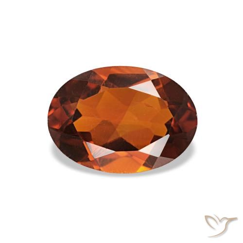 0.61ct オレンジ シトリン, 楕円形, VS