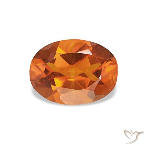 0.64ct オレンジ シトリン, 楕円形, VS