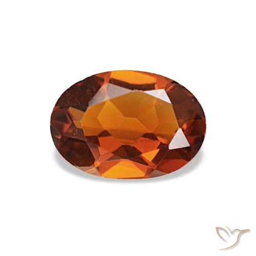 0.60ct オレンジ シトリン, 楕円形, VVS-VS