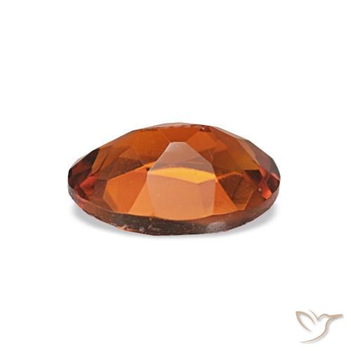 0.60カラットの天然Medium Dark-Orangeシトリン（6.9×4.9 mm・オーバルカット）