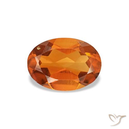 0.59ct オレンジ シトリン, 楕円形, VVS-VS