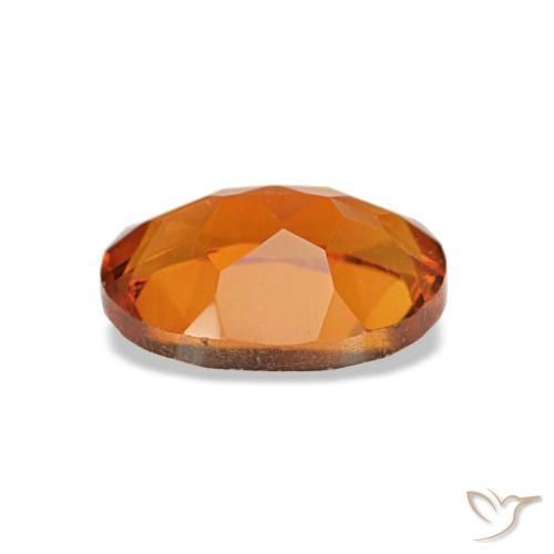 0.73カラットの天然Medium Dark-Orangeシトリン（7.1×5.1 mm・オーバルカット）