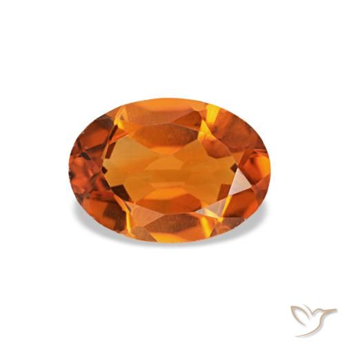 0.70ct オレンジ シトリン, 楕円形, VVS-VS
