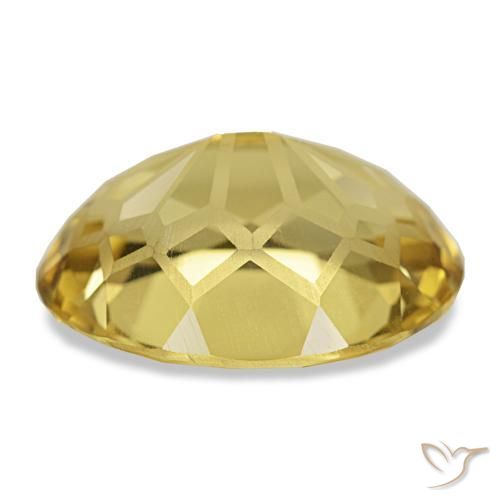 5.90カラットの天然Medium Light-Yellowシトリン（13.7×11.2 mm・オーバルカット）