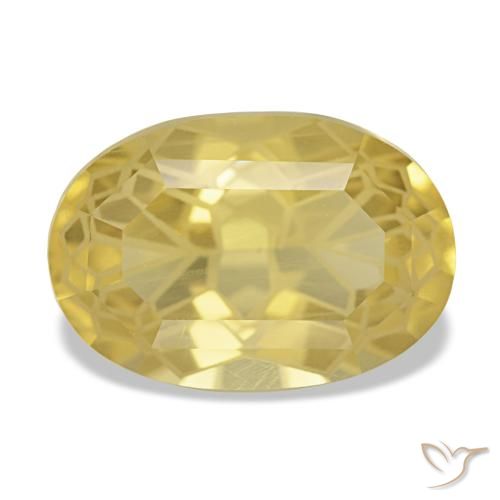 3.66ct イエロー シトリン, 楕円形, VVS