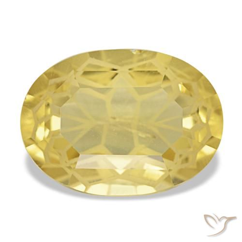 4.83ct イエロー シトリン, 楕円形, VS