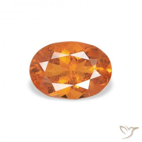 0.75ct 天然 ミディアムオレンジ クリノヒューマイト, 楕円形, SI
