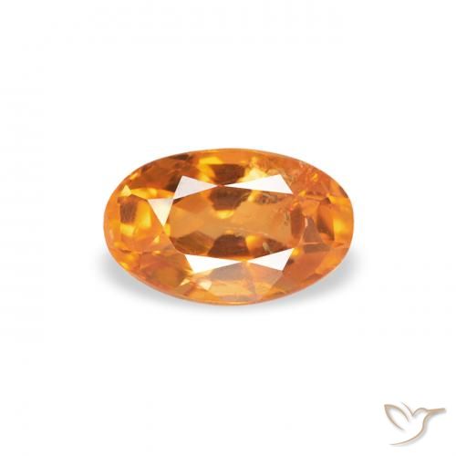 0.40ct 天然 アンバーオレンジ クリノヒューマイト, 楕円形, SI