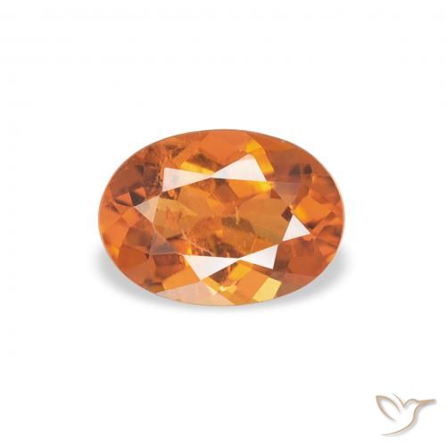 0.70ct 天然 ミディアムオレンジ クリノヒューマイト, 楕円形, SI