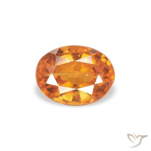 0.66ct 天然 ミディアムオレンジ クリノヒューマイト, 楕円形, SI