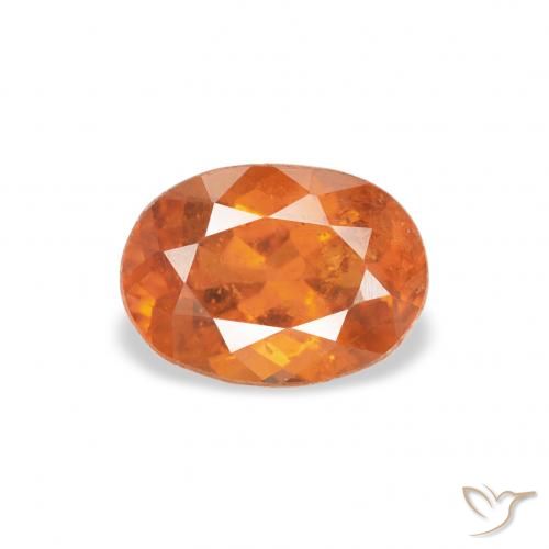0.87ct 天然 ディープオレンジ クリノヒューマイト, 楕円形, SI