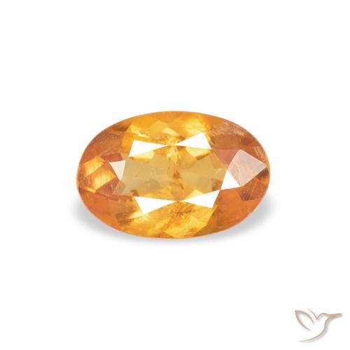 0.39ct 天然 Medium Light-Orange クリノヒューマイト, 楕円形, SI