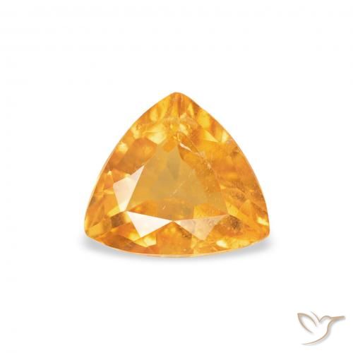 0.78ct 天然 ミディアムオレンジ クリノヒューマイト, トリリオン, SI
