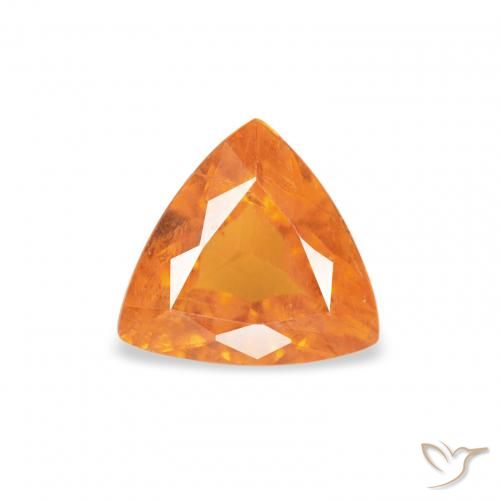 0.61ct 天然 ウォームアプリコットオレンジ クリノヒューマイト, トリリオン, SI