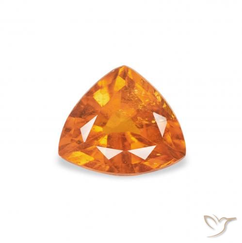 0.91ct 天然 ミディアムオレンジ クリノヒューマイト, トリリオン, SI