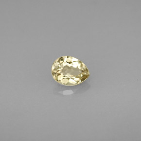 0.58カラットの天然グリーン/ピンクカラーチェンジダイアスポア（5.7×4.5 mm・洋梨の形）