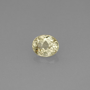 0.59カラットの天然グリーン/ピンクカラーチェンジダイアスポア（5.6×4.6 mm・オーバルカット）