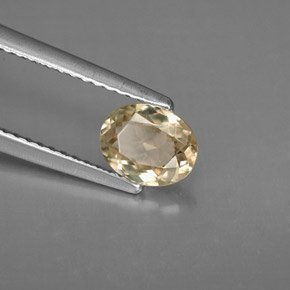0.74カラットの天然グリーン/ピンクカラーチェンジダイアスポア（6.6×5.2 mm・オーバルカット）