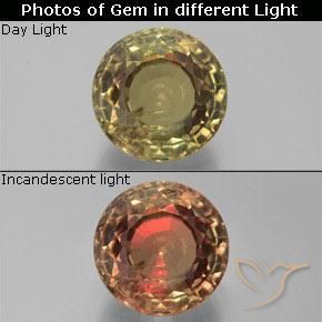 19.9カラット ラウンドカット カラーチェンジ ダイアスポア、15.4 mm トルコ産, Photo A