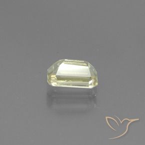 0.97カラットの天然ライトイエロー色が変わるダイアスポア、八角形 / エメラルドカット、VS