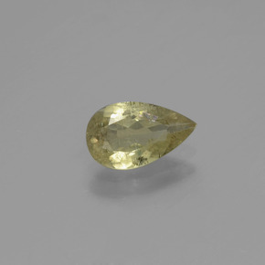 0.99カラットの天然グリーン/ピンク色が変わるダイアスポア、洋梨の形、VS-SI