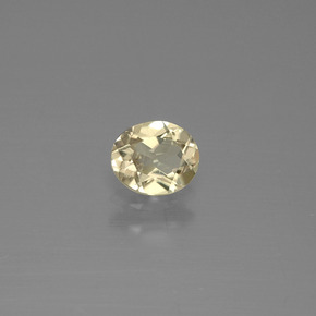 0.59カラットの天然茶色がかった黄色カラーチェンジダイアスポア（5.8×4.8 mm・オーバルカット）