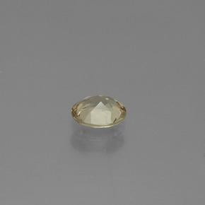 0.59カラットの天然茶色がかった黄色カラーチェンジダイアスポア（5.8×4.8 mm・オーバルカット）
