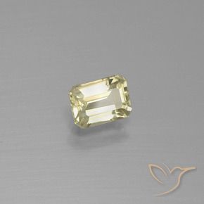 0.79カラットの天然非常に薄い黄色カラーチェンジディアスポラ、八角形 / エメラルドカット、VS