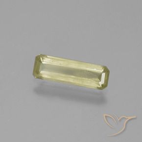 1.27カラットの天然イエローベージュ色が変わるダイアスポア、八角形 / エメラルドカット、SI