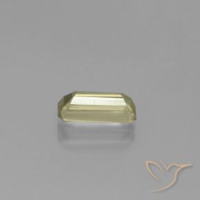 1.22カラットの天然薄いイエロー色が変わるダイアスポア、八角形 / エメラルドカット、VS-SI