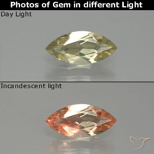 1.12ct 天然 非常に薄い黄色 カラーチェンジディアスポラ, マーキーズ, VS-SI
