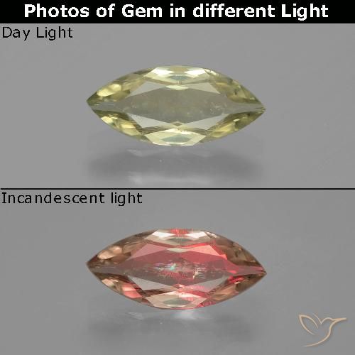 1.10ct 天然 非常に薄い黄色 カラーチェンジディアスポラ, マーキーズ, VS-SI