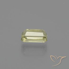 0.93カラットの天然非常に薄い黄色色が変わるダイアスポア、八角形 / エメラルドカット、VVS-VS