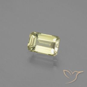 0.89カラットの天然非常に薄い黄色カラーチェンジディアスポラ、八角形 / エメラルドカット、VVS-VS