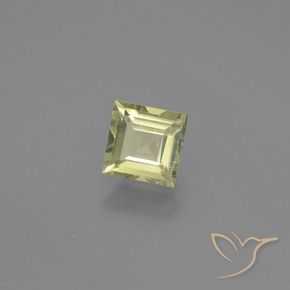 0.81カラットの天然非常に薄い黄色色が変わるダイアスポア、四角形、VS