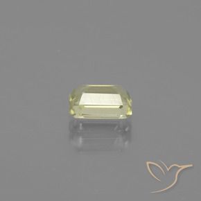 0.96カラットの天然ライトゴールデンイエローカラーチェンジディアスポラ、八角形 / エメラルドカット、VVS-VS