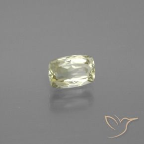1.19カラットの天然非常に薄い黄色色が変わるダイアスポア、クッション、VVS