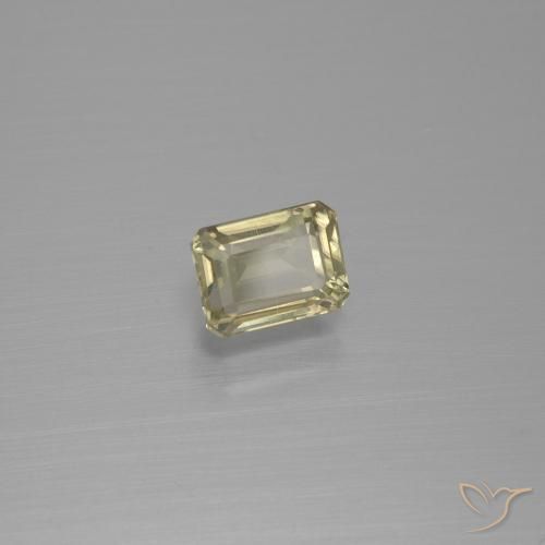 1.23カラットの天然茶色がかった黄色色が変わるダイアスポア、八角形 / エメラルドカット、VS