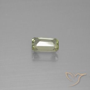 0.86カラットの天然茶色がかった黄色色が変わるダイアスポア、八角形 / エメラルドカット、VVS-VS