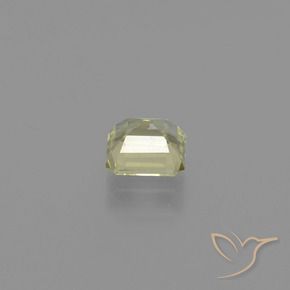 1.12カラットの天然非常に薄い黄色色が変わるダイアスポア、八角形 / エメラルドカット、VS